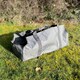image 6 of Canvas Log Carrier Firewood Bag Tote in French Grey
