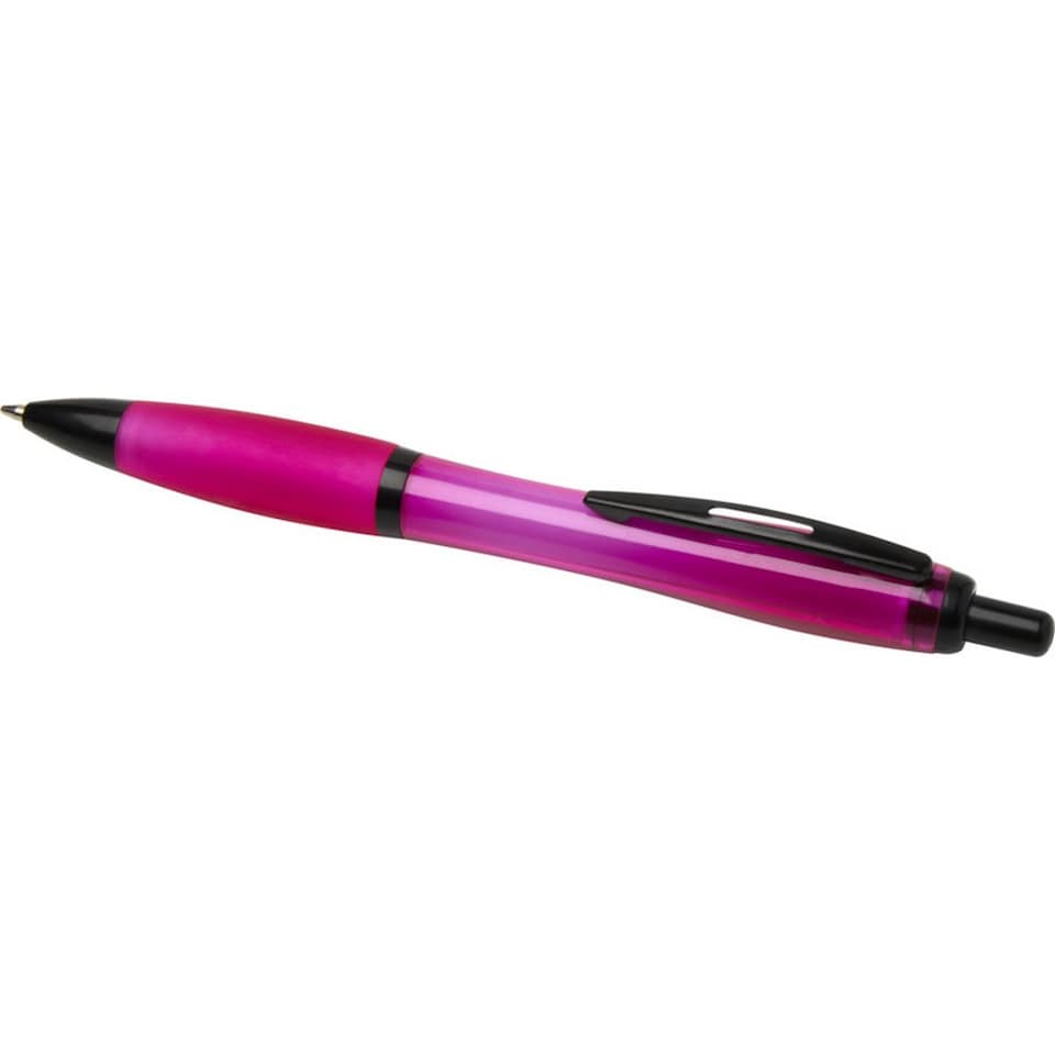 image 1 of Floso Nash Contrast Detail Plastic Ballpoint Pen | Pink | Magenta | One Size | 1