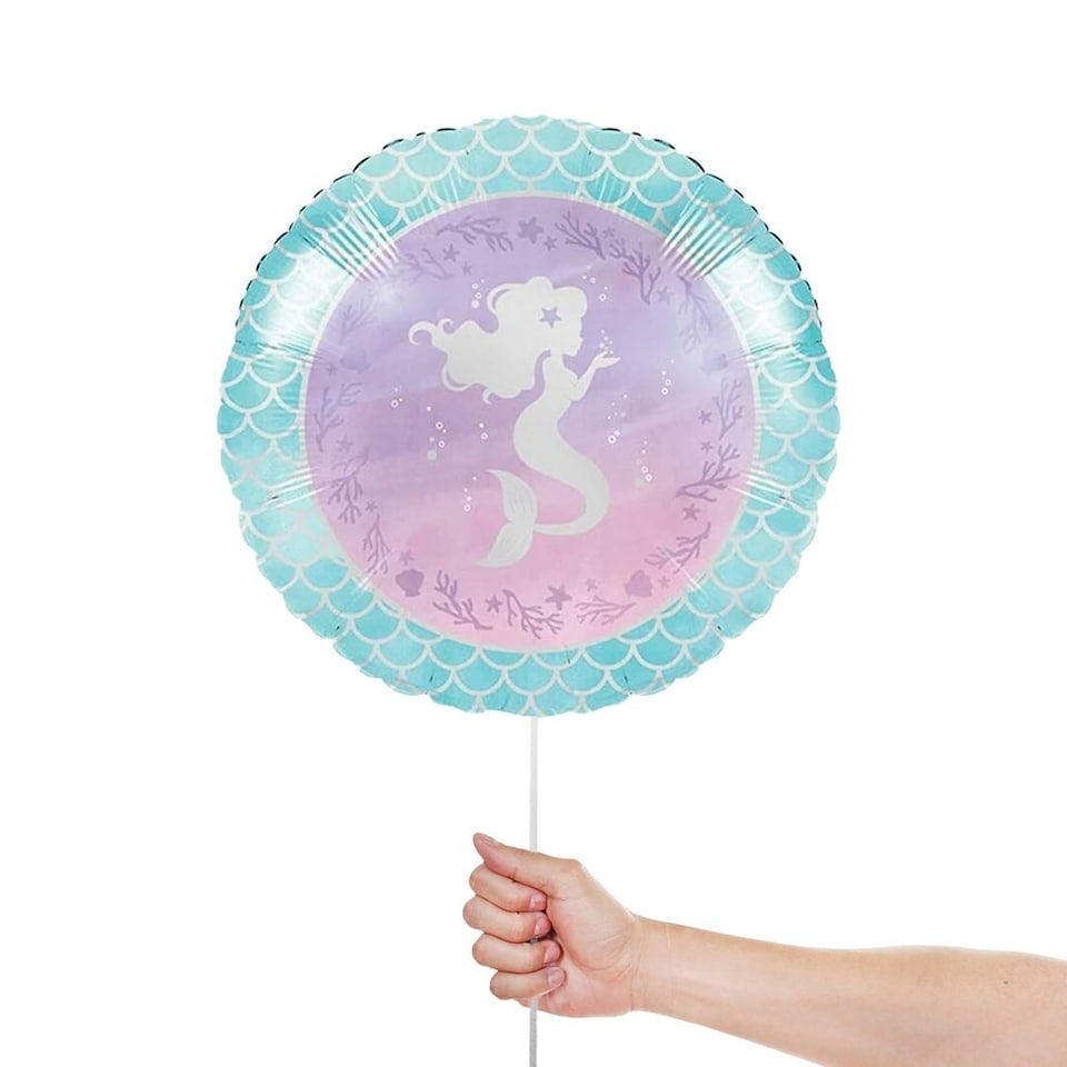 image 1 of Mermaid Shine Round Foil Helium Balloon 46cm / 18 in
