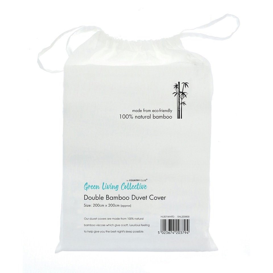 image 1 of Home & Living Bamboo Duvet Cover - White - Double