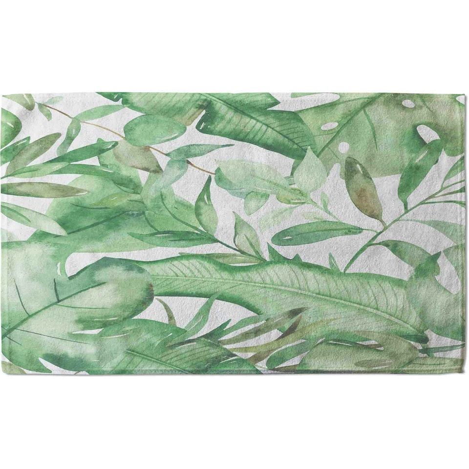 image 1 of Watercolour Green Tropical Leaves (Bathroom Set)