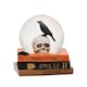image 1 of Widdop Gifts Skull and Crow on Spell Books Halloween Globe