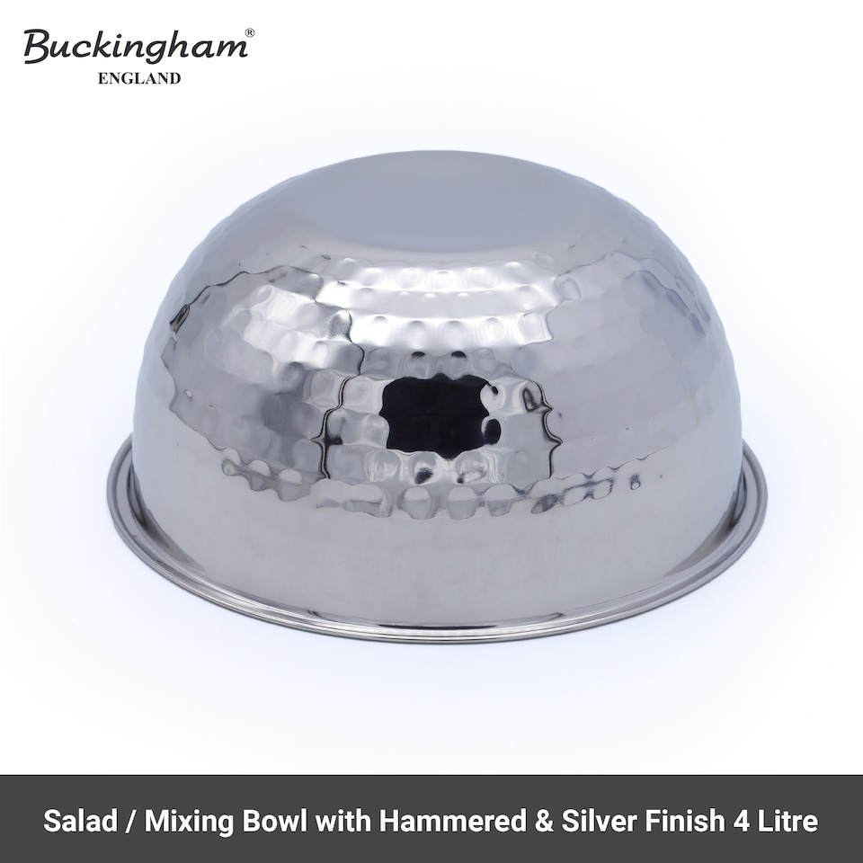 image 1 of Buckingham Salad Mixing Bowl with Hammered Effect 24 cm , 4 Litre