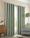 image 1 of Amberley - Thermal Interlined Chenille Curtains - Eyelet - 100% Polyester (Sage, Cushion Cover 18'' x 18'' (Single)) | Green | Green