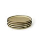 image 1 of Scandi Home Set of Four 20cm Oslo Oatmeal Artisan Glaze Ceramic Side Plates Brown