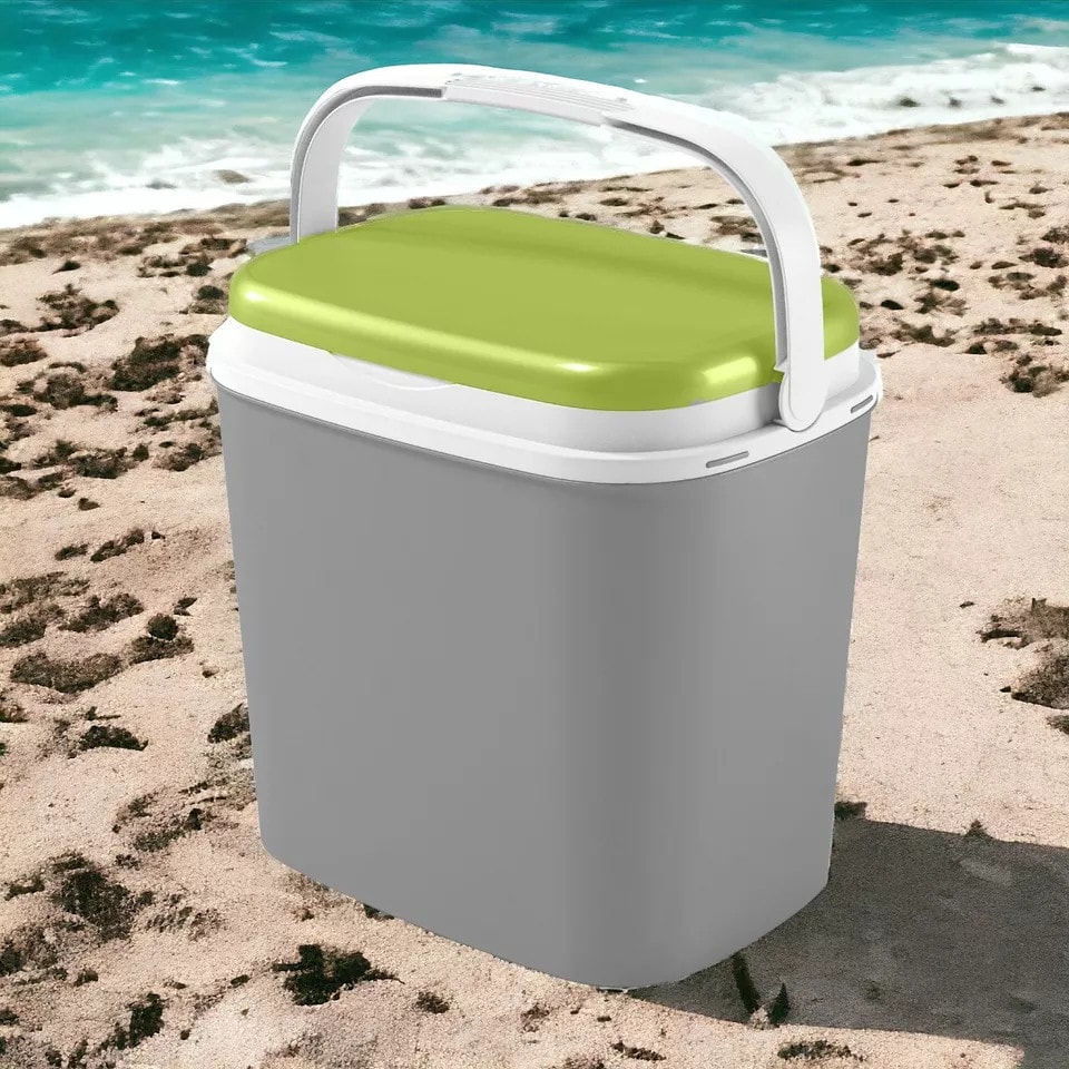 image 1 of 27L Insulated Camping Beach Cooler Lunch Box with 3 Ice Packs