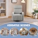 image 6 of Yaheetech Corduroy Swivel Nursery Gliding Rocker Chair-Light Grey | Grey | Light Grey | One Size | 1