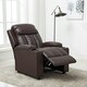 image 8 of Studio Bonded Leather Recliner w Drink Holders Sofa Chair (Cream)