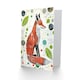 image 2 of Folk Simple Bright Abstract Design Fox Him Her Birthday Card