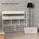 image 5 of HOMCOM Bedroom Chest of Drawers 5 Drawer Dresser w/ Shelves, Natural 