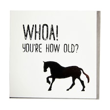 Gubblecote Whoa! You`re How Old Foiled Birthday Card - White/Black - One Size