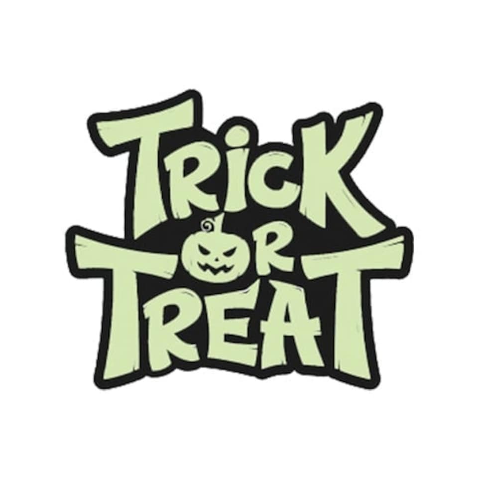 Glow in the Dark Halloween Trick or Treat Gel Window Sticker Decoration