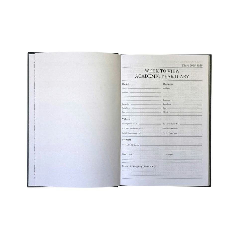 image 1 of Janrax 2025-2026 A5 Week to View Burgundy Academic Diary