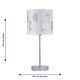 image 6 of Chrome Touch Operated Table Lamp with White Fern Shade | Chrome | White | Medium | 1
