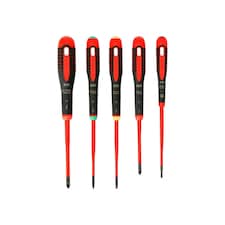Bahco Be-9871sl Ergo Slim Vde Insulated Screwdriver Set, 5 Piece - Multi Colour - One Size