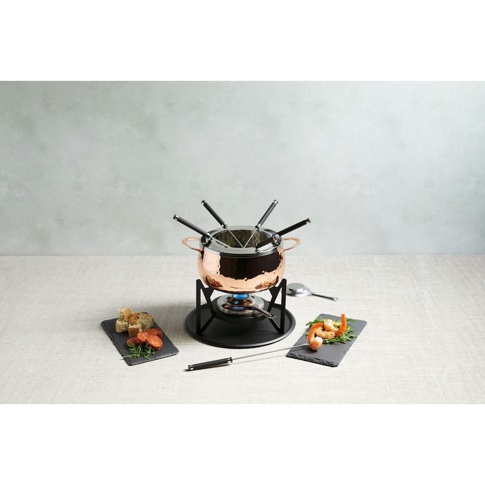 image 1 of Artesà Hand-Finished Copper Effect Fondue Set