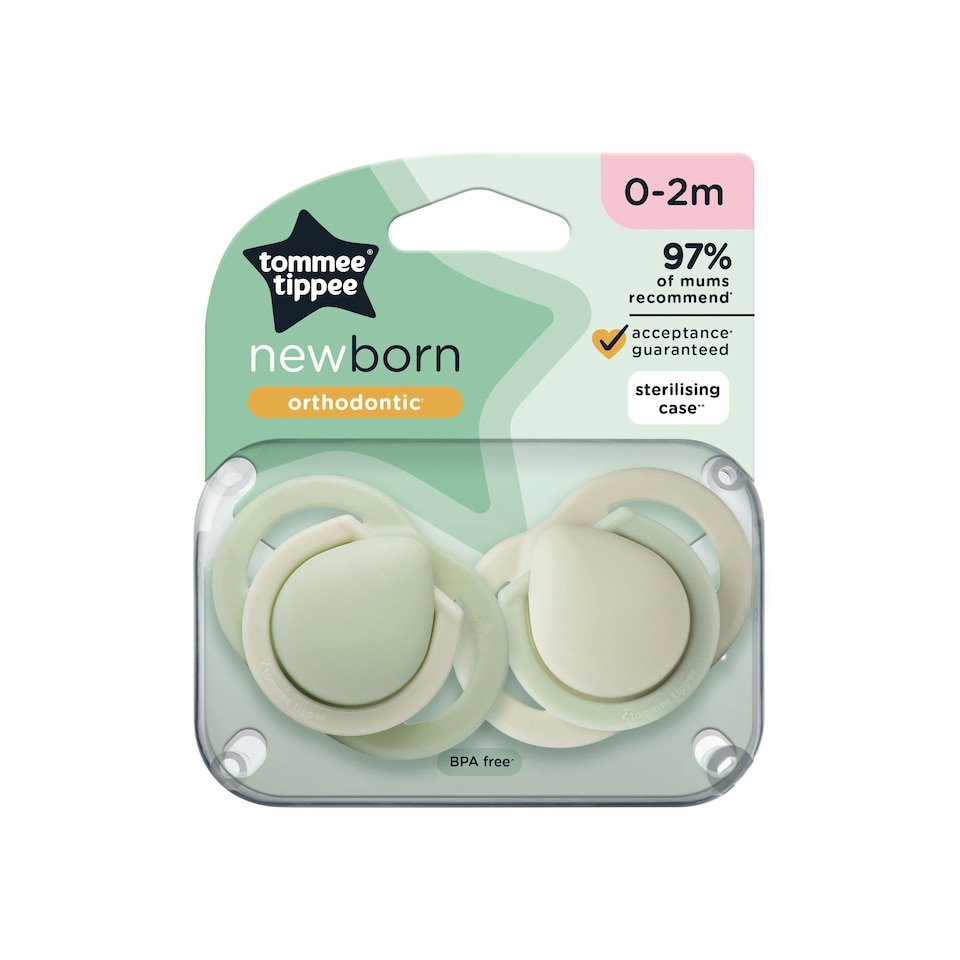 image 1 of Tommee Tippee Newborn Soothers, 0-2 months