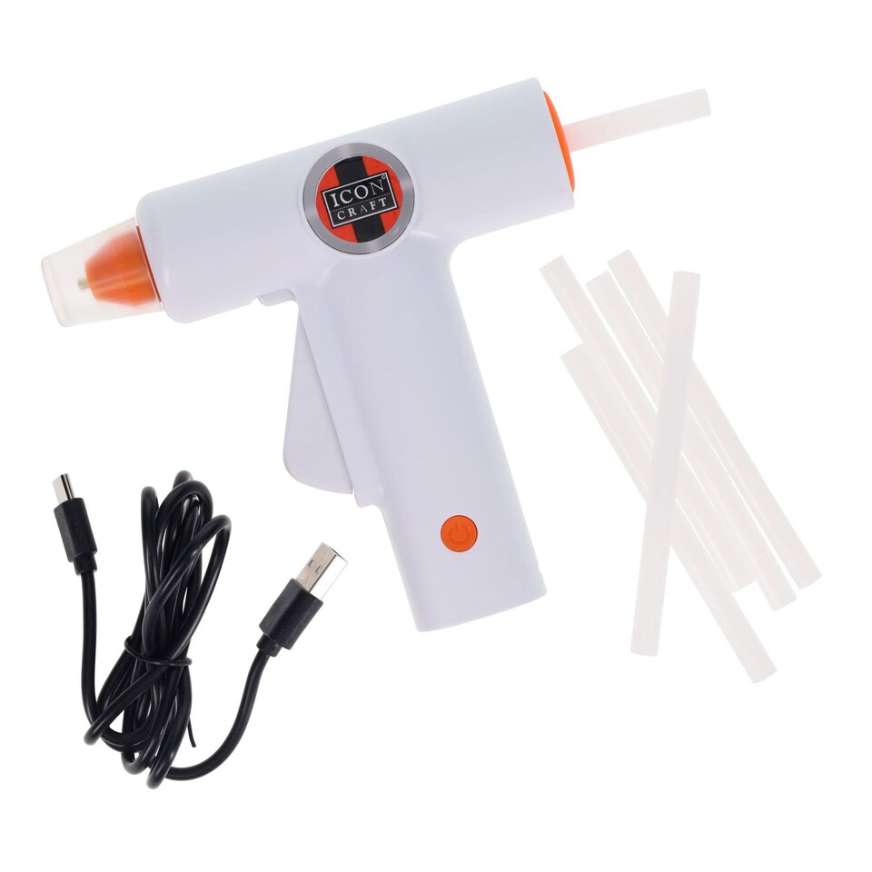 image 1 of Cordless Hot Melt Glue Gun with Glue Sticks by Icon Craft