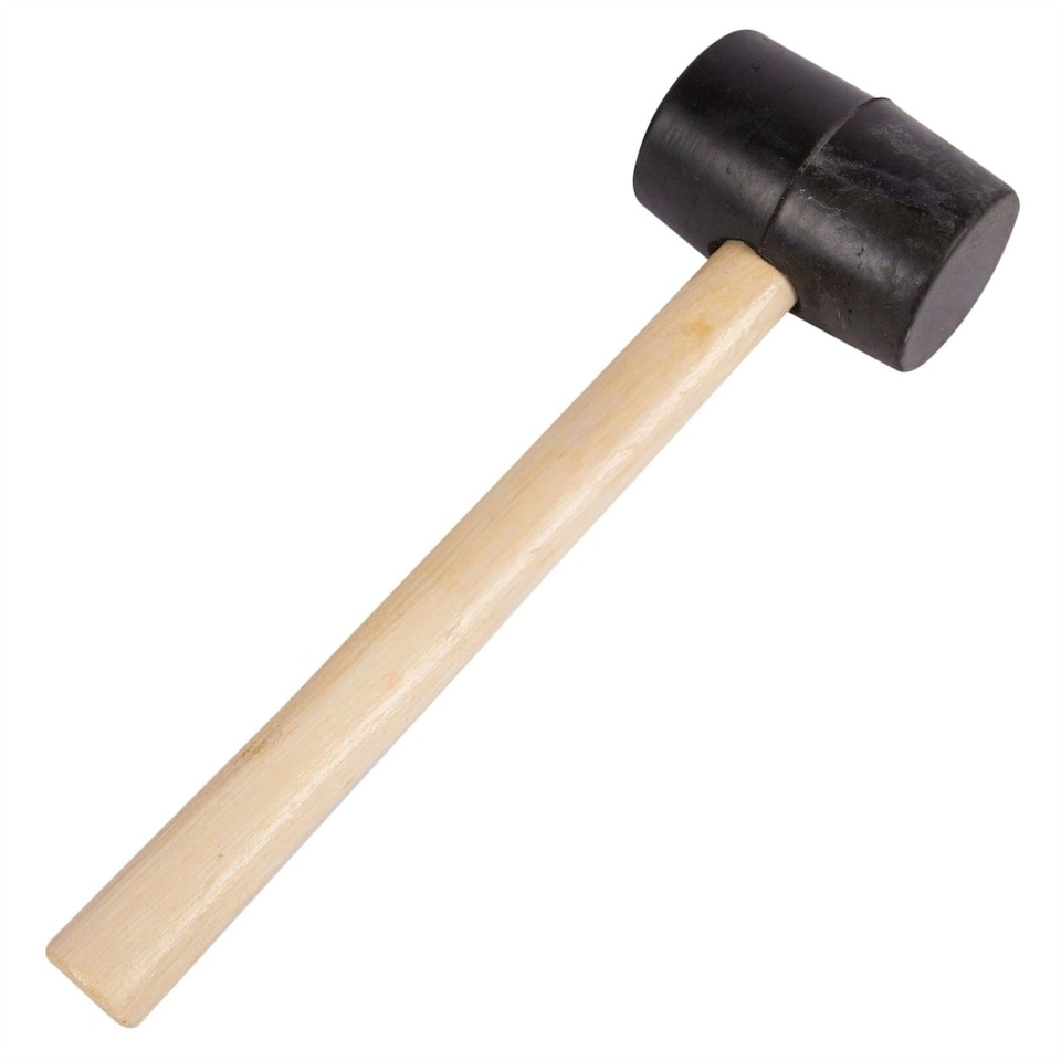 image 1 of Blackspur Rubber Mallet with Wooden Handle - 16oz