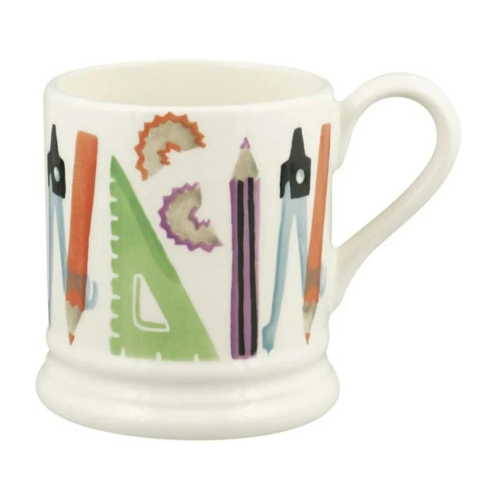 image 1 of Mug: 1 x 300ml Emma Bridgewater Stationery 1/2 Pint Mug, Ceramic White