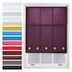 image 1 of FURNISHED Roller Blinds with Chrome Round Eyelets and Metal Fittings Cut to Size Sheer Window Shade | Purple | Aubergine | (W) 60cm x (L) 165cm