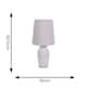 image 3 of ValueLights Arlo Lilac Ceramic Table Lamp with Lilac Shade with LED Bulb