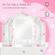 image 6 of HOMCOM Makeup Dressing Table Set with Tri-Folding Mirror and Drawer, White | White