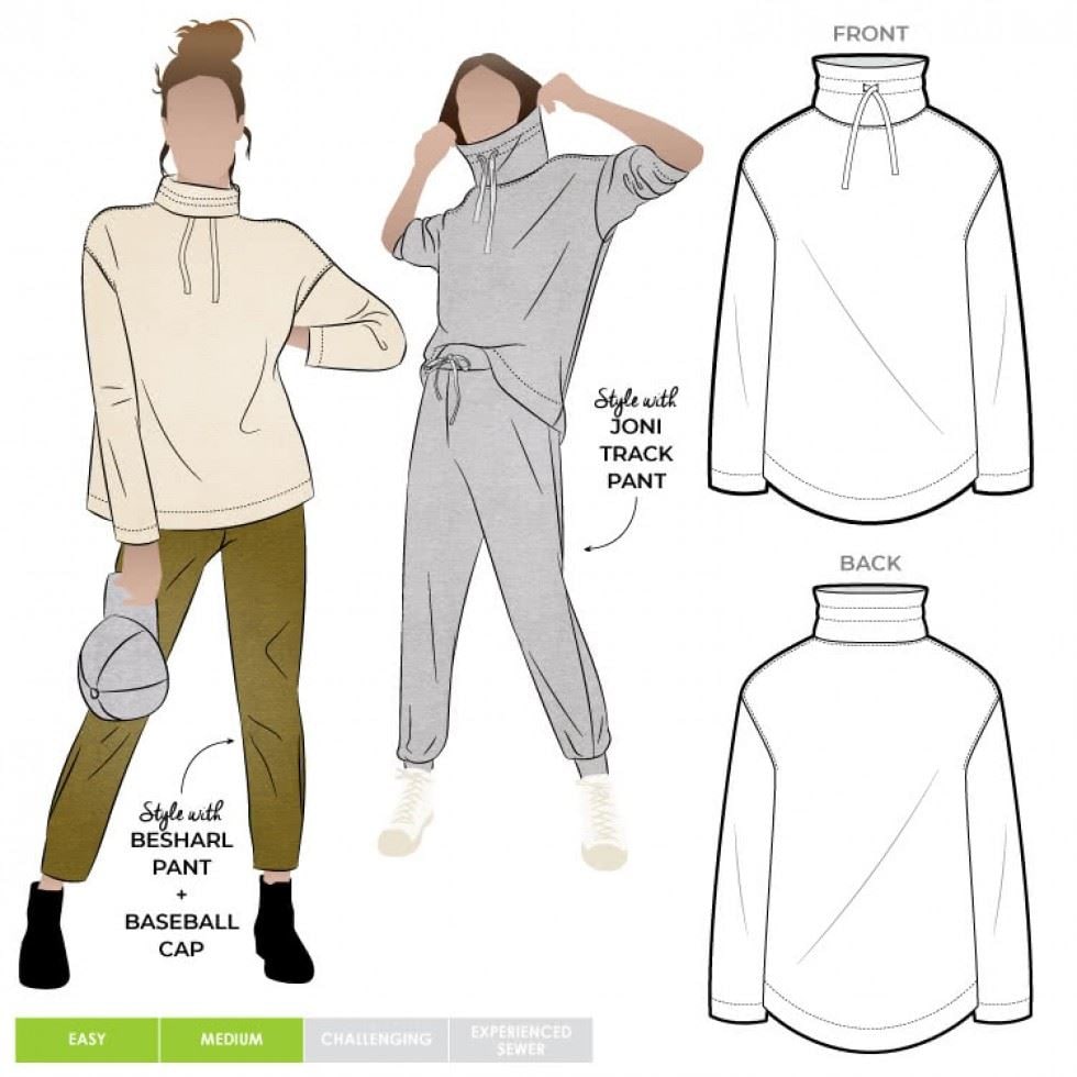 Style Arc Verity Knit Top Paper Sewing Pattern – Women’s Tops & Sweaters, UK Sizes 18–30, Intermediate