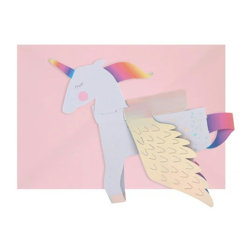 image 1 of 3D Pop-Up Unicorn Design Birthday Card