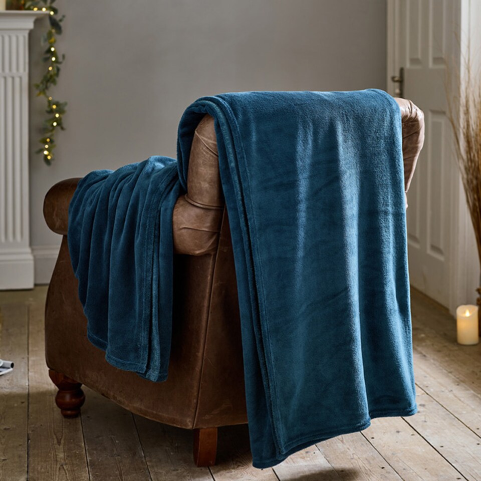 image 1 of The Big One Soft Coral Fleece Oversized Throw