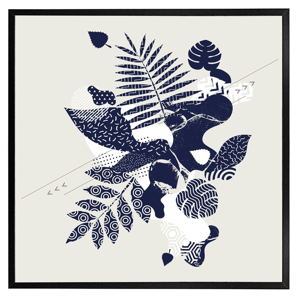 image 1 of Prints of autumn leaves (Picture Frame) White | L