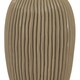 image 3 of Pallida Collection Large Striped Vase - Ceramic - L19 x W19 x H33 cm - Brown | Brown