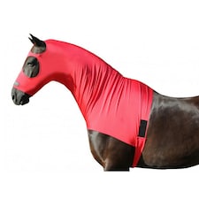 Supreme Products Lycra Horse Hood - Red - Foal/Mini