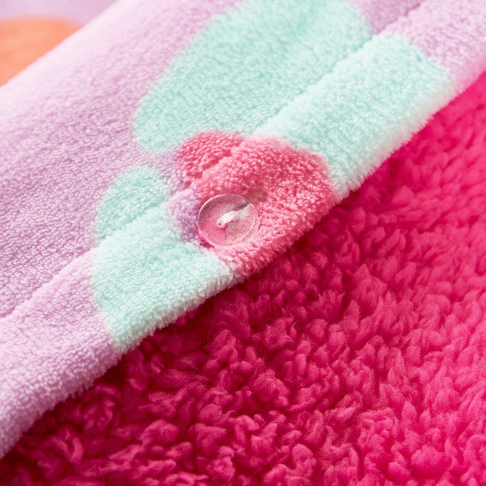 image 1 of OHS Ultra Soft Leopard Fleece Duvet And Pillowcase Bedding Set - Lilac Pink | Pink | Lilac | Single
