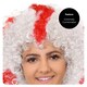 image 5 of Pack of 6 England Curly Wig & Red and White Face Paint Red | One Size