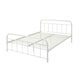 image 6 of Tewin Vintage Hospital Style White Metal Bed Frame (King) | White | White | King