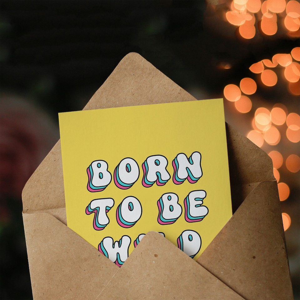 image 1 of Born Be Wild Till 9pm Fun Joke Humour Gran Nan Funny Birthday Card