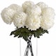 image 4 of Large Chrysanthemum Artificial Flower - Fabric/Plastic - L15 x W15 x H87 cm - White