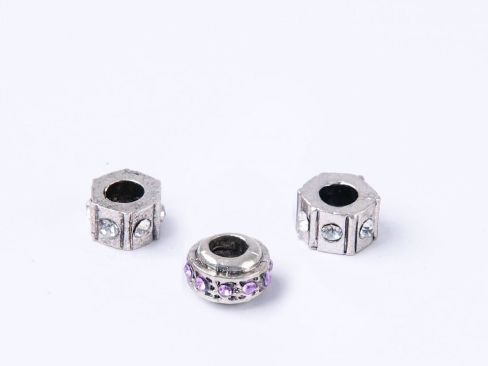 Trimits Crystal Rose R/stone Mix 1 Spacer Beads for Embroidery & Jewellery Making - per pack of 3