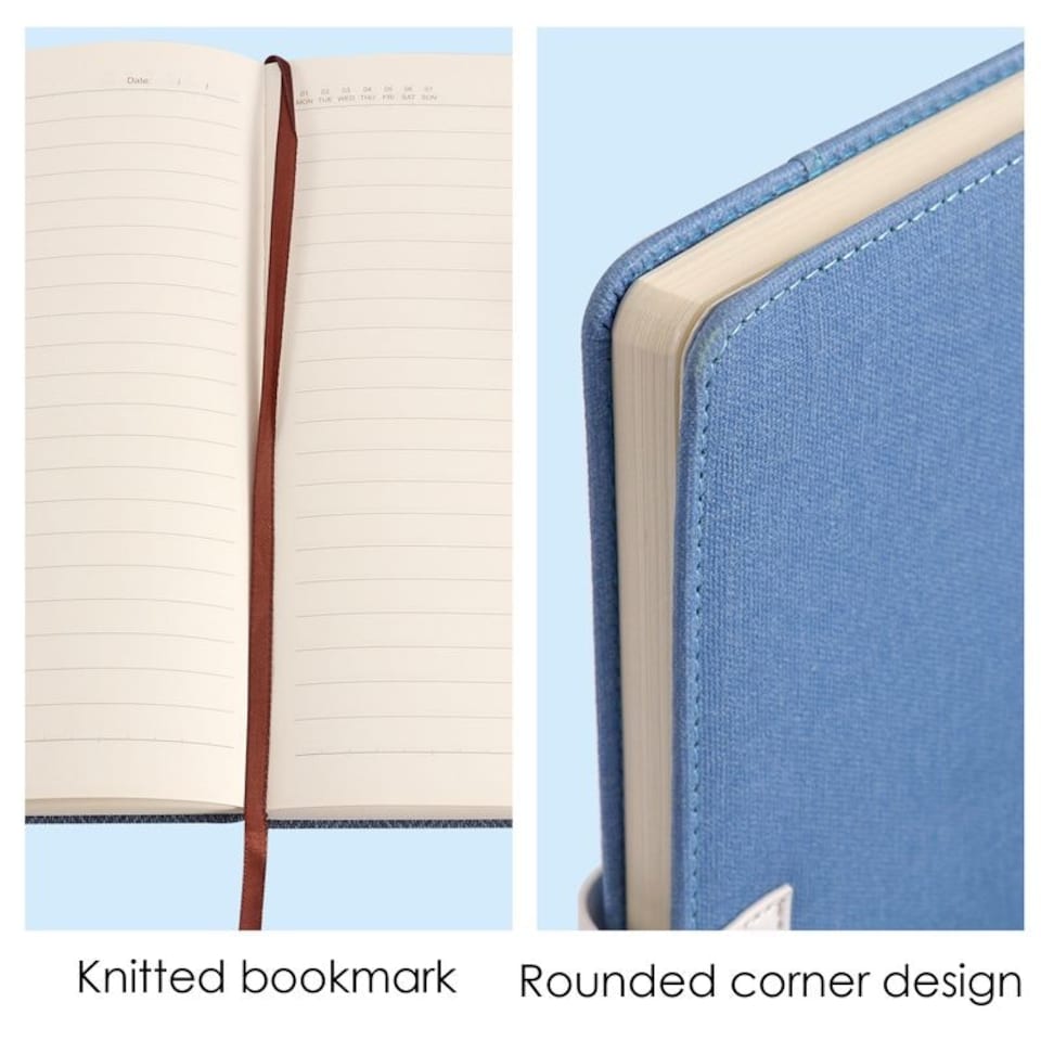 image 1 of Single B5 96 Sheets Ruled PU Leather Hardcover Notebook with Button Closure
