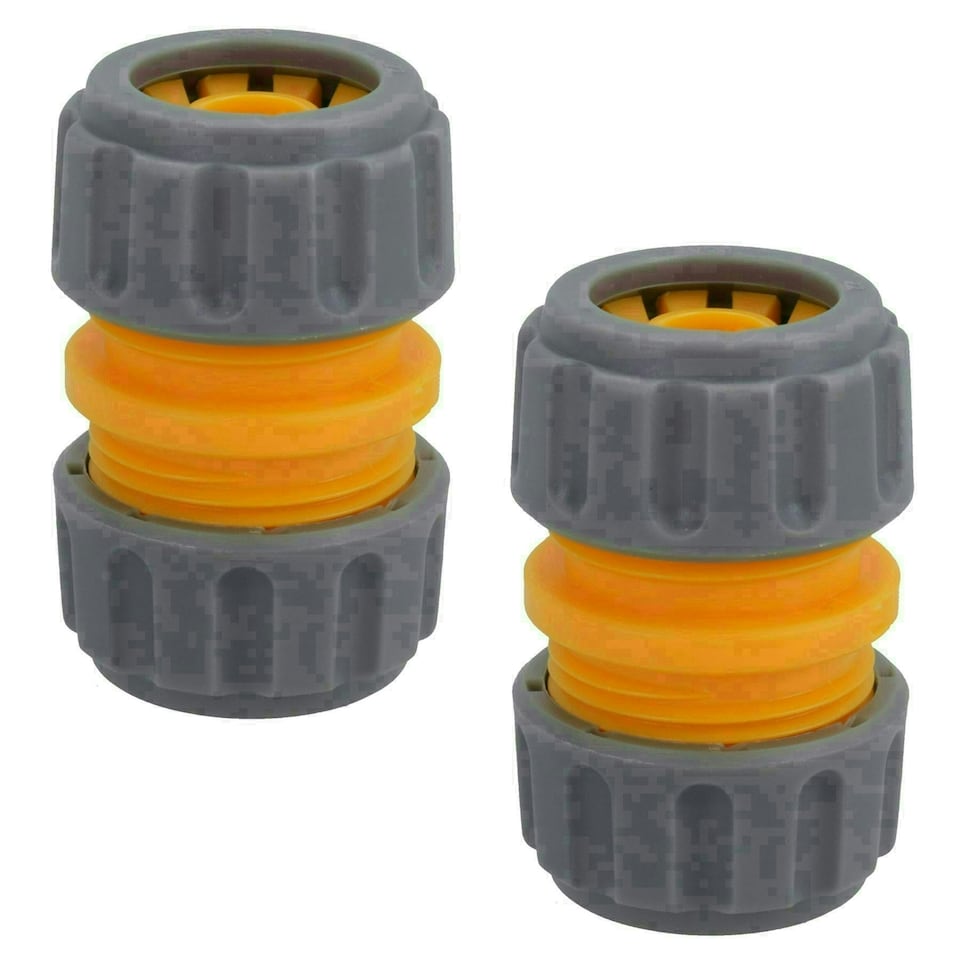 image 1 of Hozelock Hose Pipe Repair Joiner Mender Connector Fitting 12.5mm Female 2PK