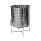 image 1 of Zendaya Embossed Metal Planter with Stand Silver