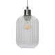 image 2 of Batley - Clear Ribbed Glass with Chrome Pendant Fitting | Clear | Clear | 1
