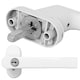 image 3 of Window Handles - set of 6, built-in lock, 2 keys per handle, for UPVC, aluminium, and some timber windows | White | white | 13,20 x 5,80 x 2,90 cm | 6