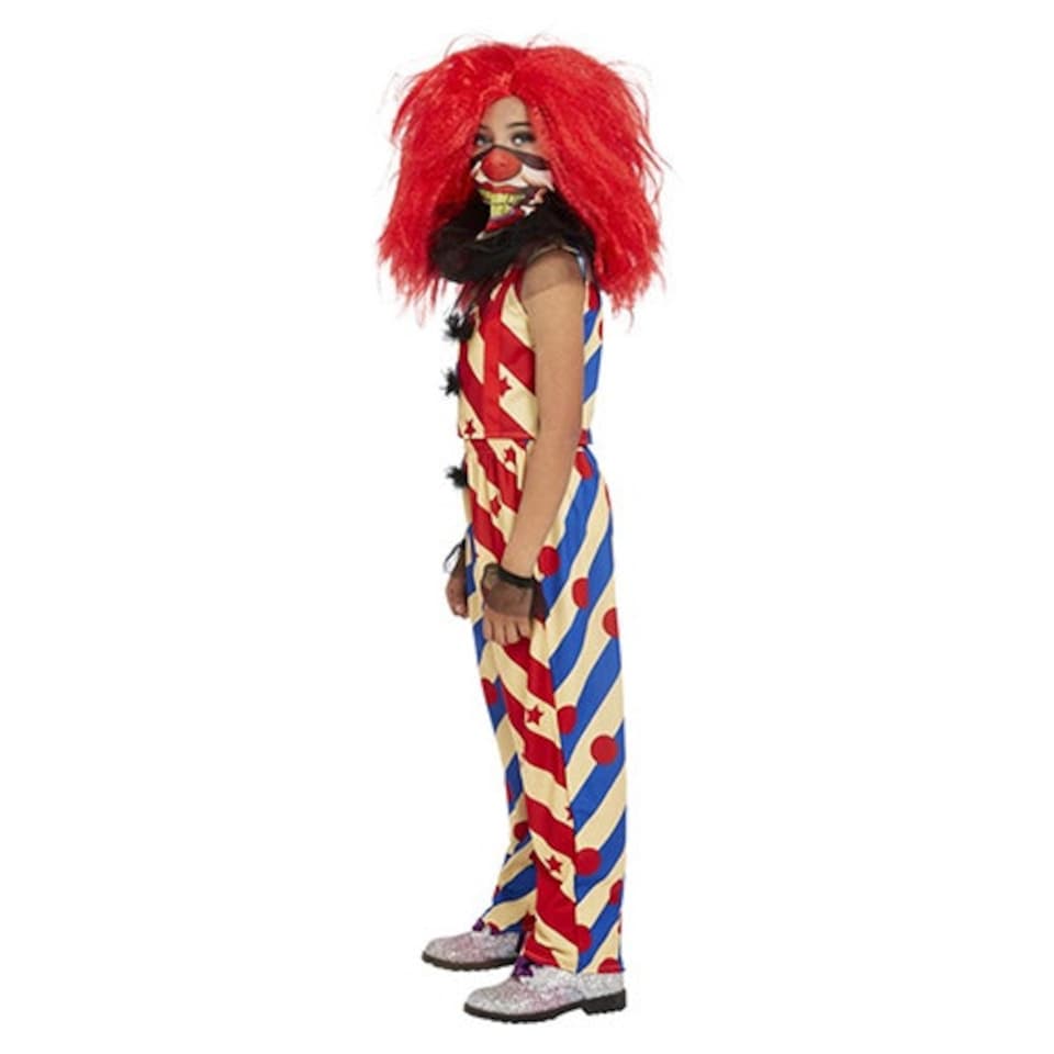image 1 of Creepy Clown Fancy Dress Costume Kids Unisex Small - Age 4-6