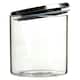 image 2 of Interiors by Premier Freska 950ml Storage Jar, Clear Glass with Airtight Silicone Seal and Metallic Lid