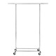 image 1 of Heavy Duty Chrome Clothes Rail Adjustable Width Height with Shelf Locking Wheels Chrome | One Size