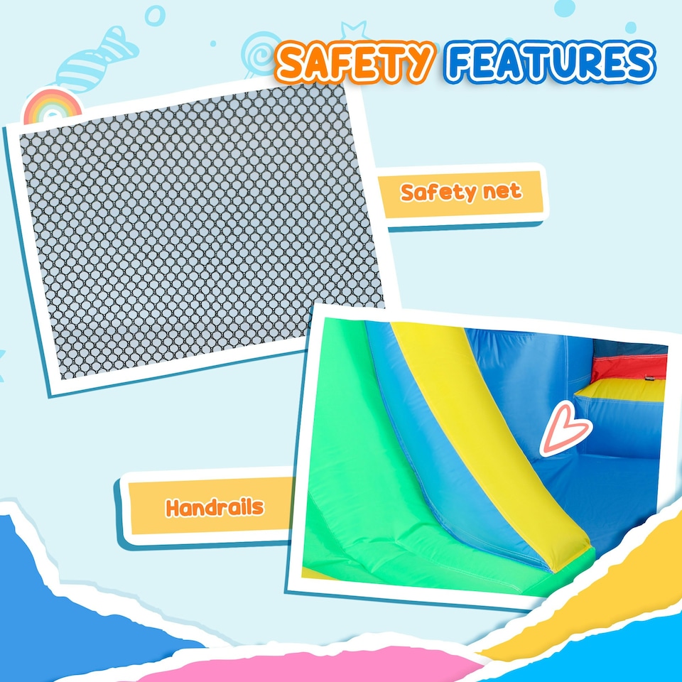 image 1 of AIYAPLAY Inflatable Bouncy Castle with 550W Blower, 385 x 290 x 180 cm