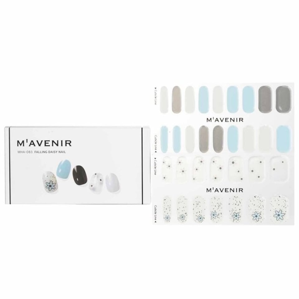 image 1 of Nail Sticker (assorted Colour) - # Falling Daisy Nail - 32pcs Multi