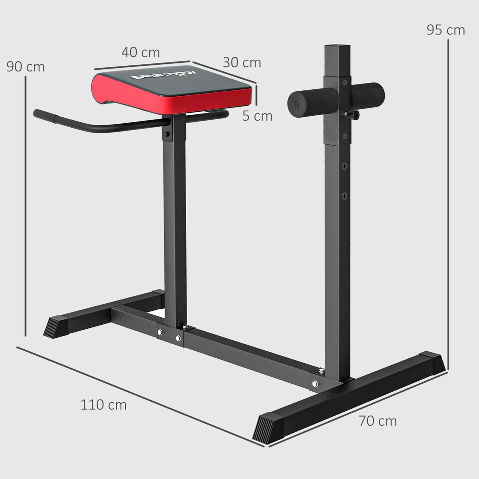 image 1 of SPORTNOW Back Extension Roman Chair for Back, Abdominal and Gluteal Training
